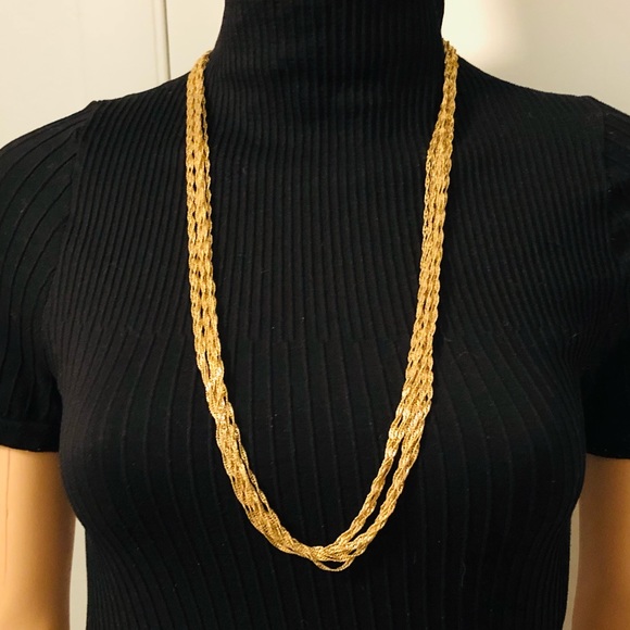 Kenneth Cole NY Multi Strands Gold Necklace 32” - Picture 8 of 9